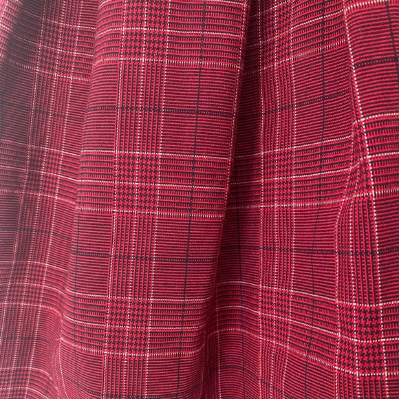 Go International Plaid Cap Sleeves Cowl Neck Mini Dress with Belt Size 13 - Picture 10 of 13